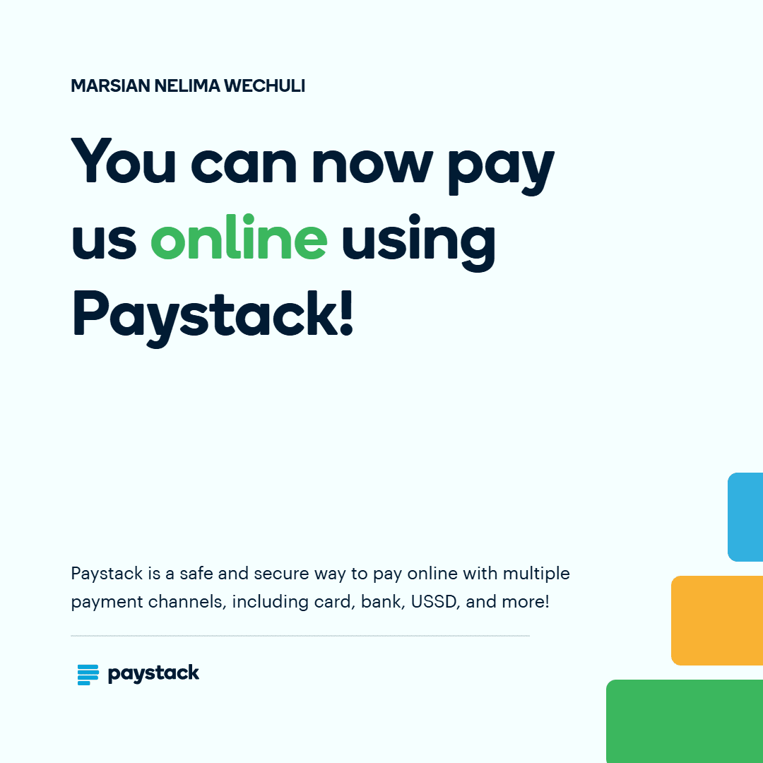 Paystack payment announcement for Super Admin Support, explaining that secure online payment is available.